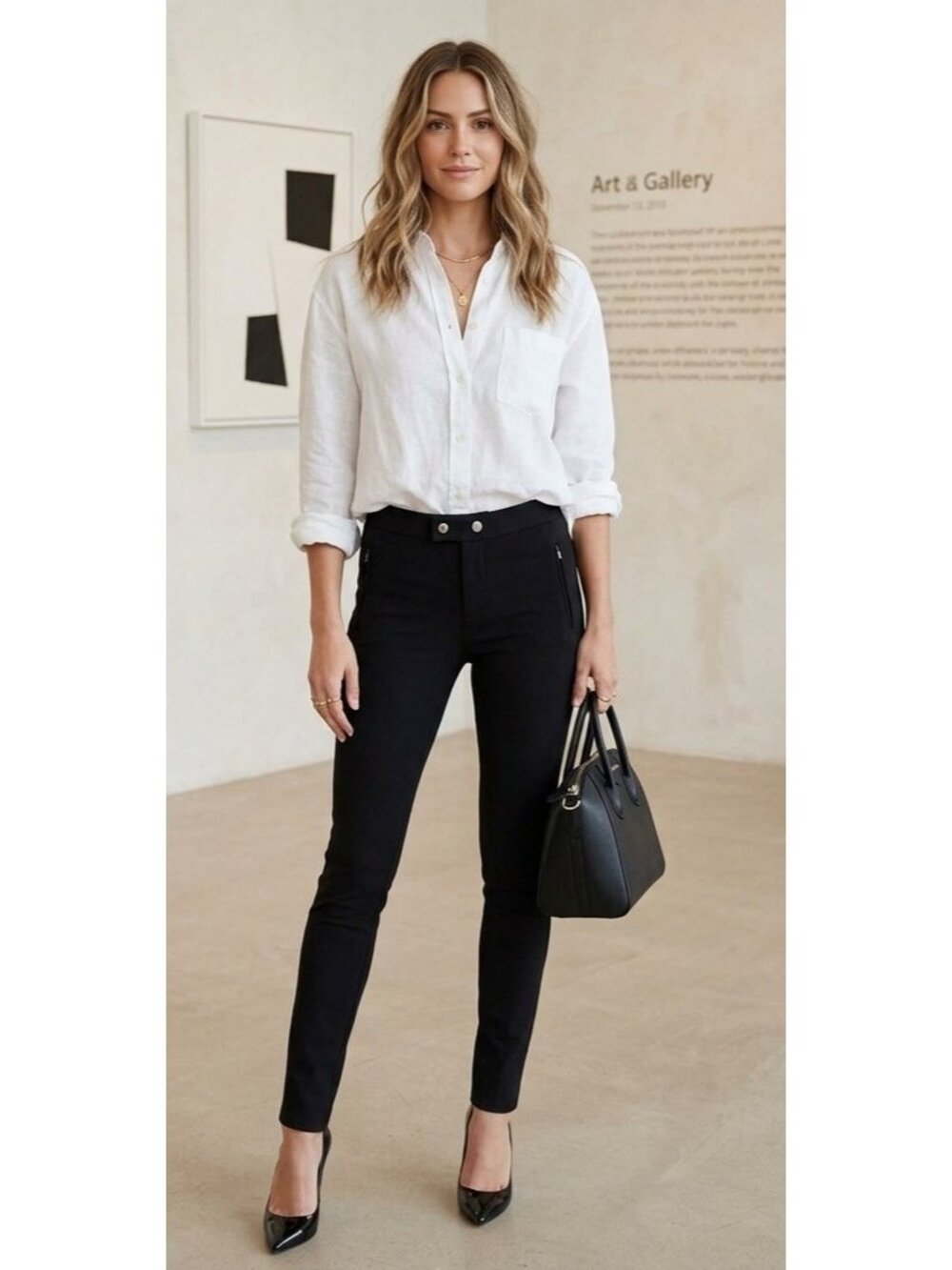 Vince Ponte Knit Black Faux Zip Pockets Stretch Career Slim Skinny Pants